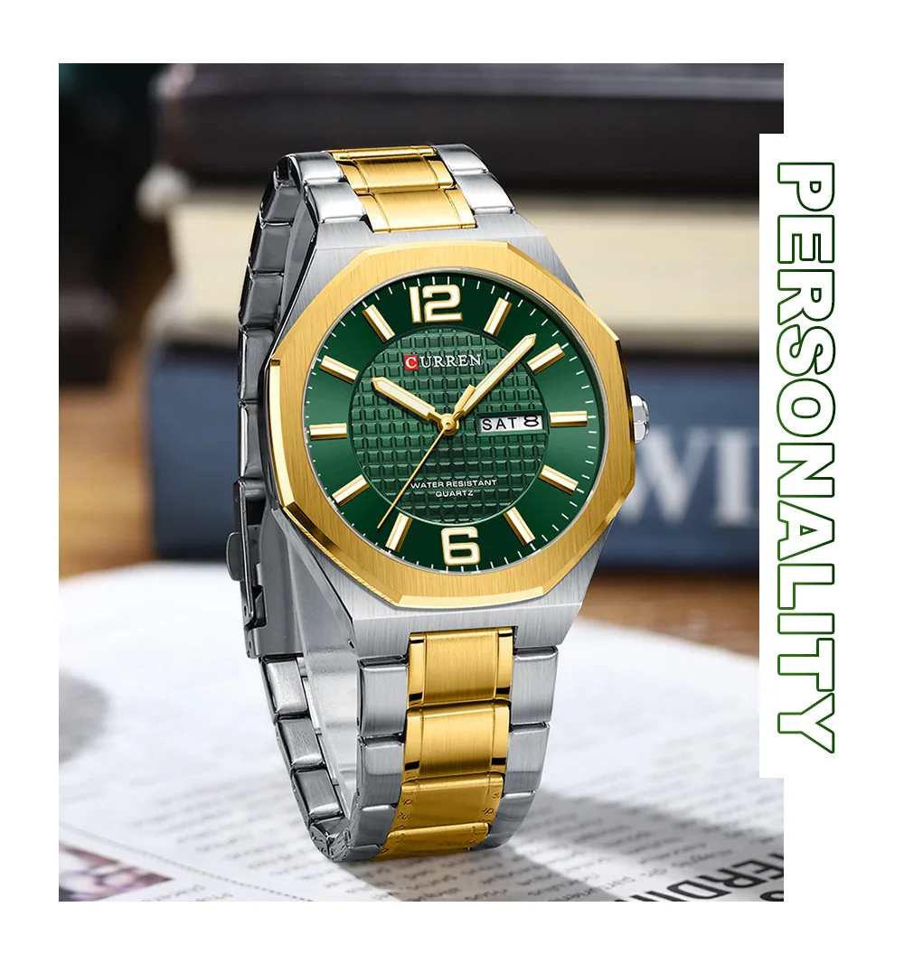Curren 8476 Men's Watch Waterproof Quartz Steel Band Watch Business Casual Luminous Wristwatch