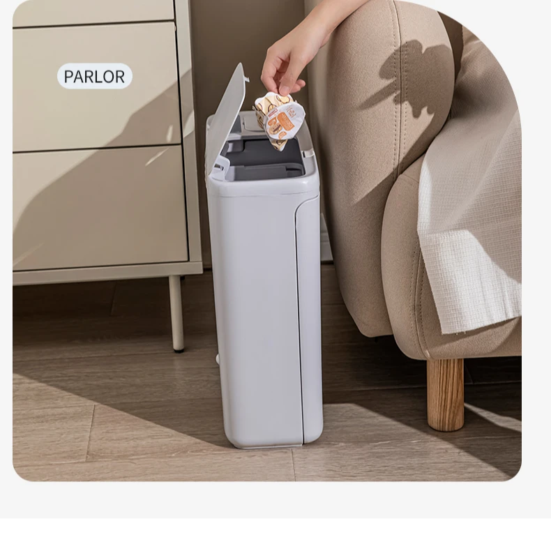 Popular Kitchen Wall-Mounted Folding Trash Can Rectangular Plastic Hanging Garbage Storage Box Rectangular Waste Bin Kitchen