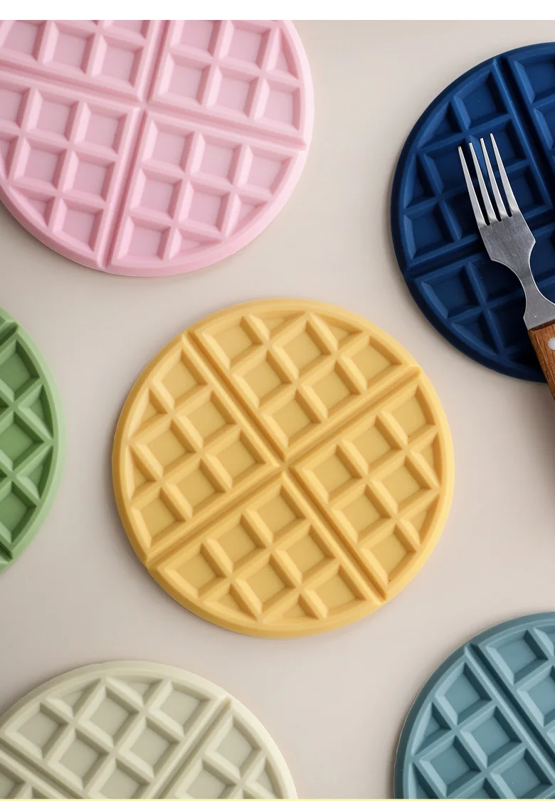 Creative Waffle Silicone Pot Holder Insulation Mat Waterproof Non-slip Dining Table Placemat Insulation Placemat supplier