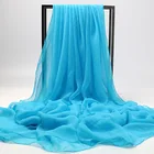 Summer Scarves Wholesale Korean Solid Color Beach Sunscreen Scarf Spring And Summer Women Long Silk Scarf