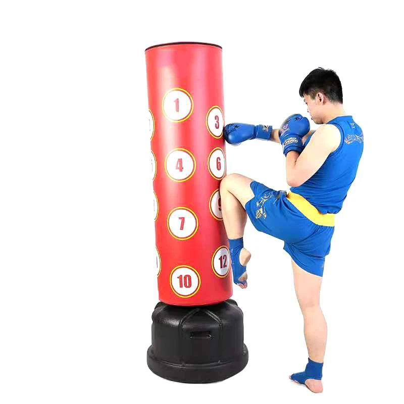 Heavy Duty Free Standing Punch Bag Kick Boxing Pedestal 5.5ft Fitness Training 