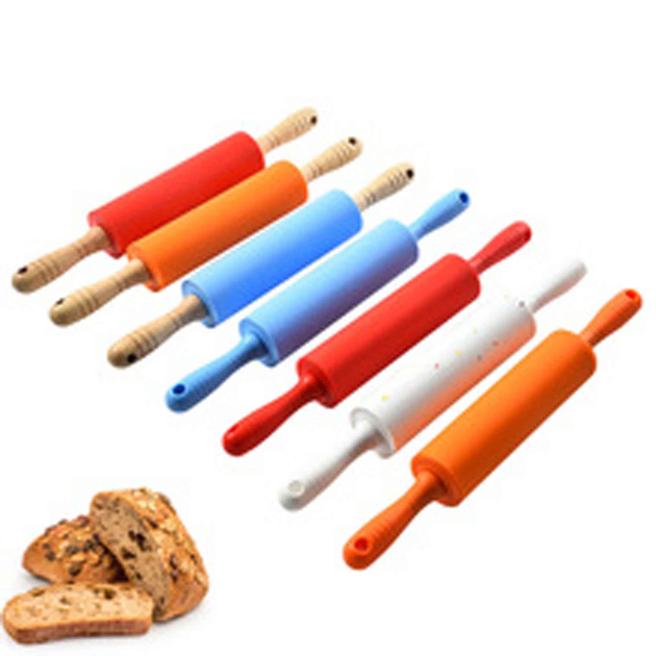 High Quality Non Stick Handle Cookie Series bakeware tools Rolling Pin Cake Stand