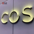 Shop Ezd Led Sign Board Stainless Steel Metal Light Led Outdoor Board 3d Letters Custom Logo Sign 3d For Shop