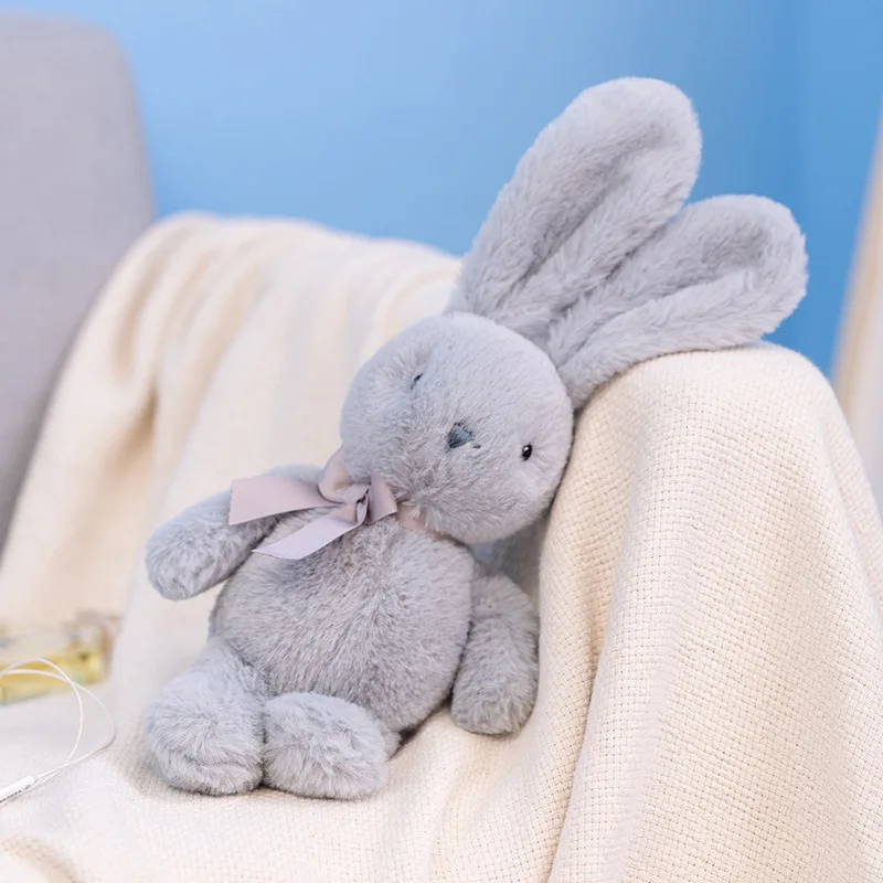 25cm custom newest stuffed animal long ears Easter bunny soft fur colourful rabbit doll plush toy for kids