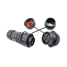 Led display M25 waterproof wire 2 pin ip67 panel plug