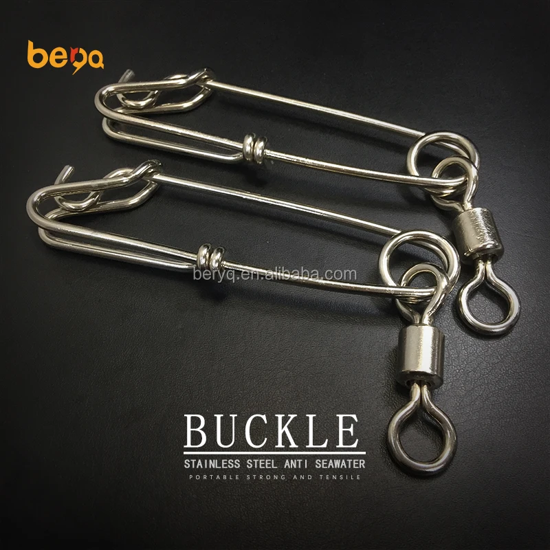 Stainless Steel Fishing Swivel Tuna Clip Longline Branch Hanger Fishing Snap Swivels With B.l