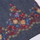 Scarf Scarf Trending Hot Products Custom Scarf Scarves Wholesale TR Cotton Plain Embroidery Colored Flowers