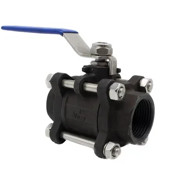 High Quality 3PC Carbon Steel Ball Valve, 1000PSI, SS304/316, Full Bore, Threaded Ends, OEM/ODM Supported