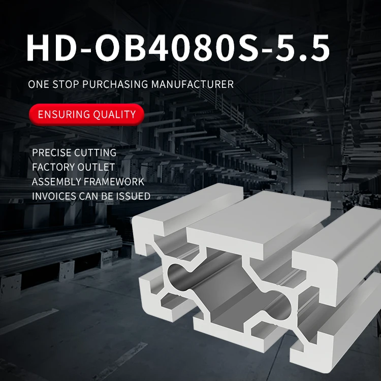 Industrial Extruded Aluminum Profiles 4080 Assembly Line Workbench Frame Heavy-duty Aluminum Alloy Profiles manufacture