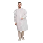 Visitor Coat Disposable Gowns Disposable Nonwoven PP Patient Gown Visitor Gown Lab Coat Disposable White