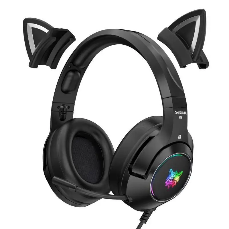 pink and black gaming headset