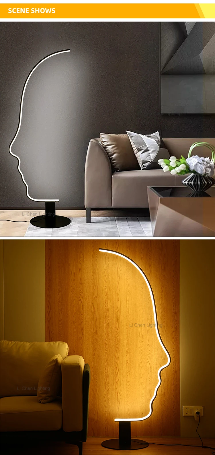 f0040 1 new product indoor decoration home bedroom living room corner metal led rgb floor lamp-3