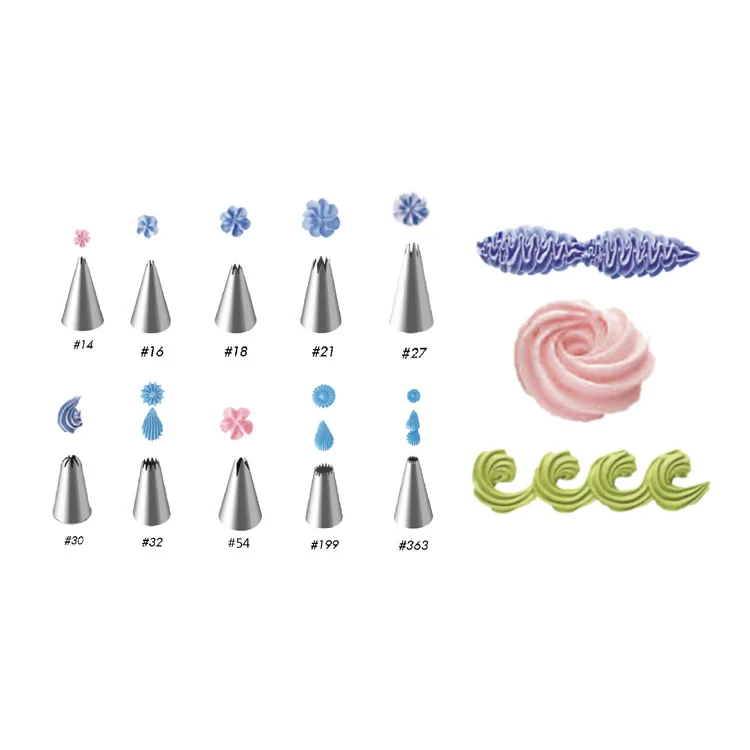 CE 1 piece custom cheap pastry cupcake baking nozzles stainless steel hot sale cake decorating icing piping tips flowers leaves