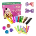 CPSR Temporary Washable 12 Colors Hair Chalk Sticks Set Water-based Coloring Hair Chalk