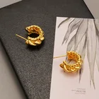 Stud Earrings Hot Sale Gold Filled Brass Stud Earrings Cross Twisted Spiral Wild Stud Earrings