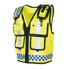Vest Vest Safety Custom Police 100% Polyester Reflective Traffic Safety Vest With Pockets