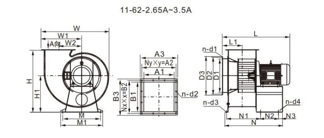 Centrifugal Blower, 11-62, 3.2A, 380V - detail 12