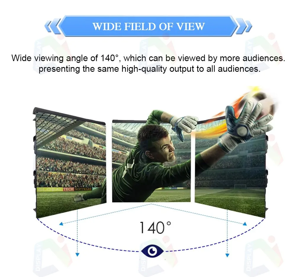 High Quality Soft Sport Arena Events Field P6-Stadium-Videos-Outdoor-LED-Display for Football LED Screen Mobile Digital Signage factory