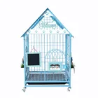 Parrot Stainless Steel Metal Iron Pet Bird Parrot Cage Luxury Dog Kennel Pet Cage With 4 Wheels