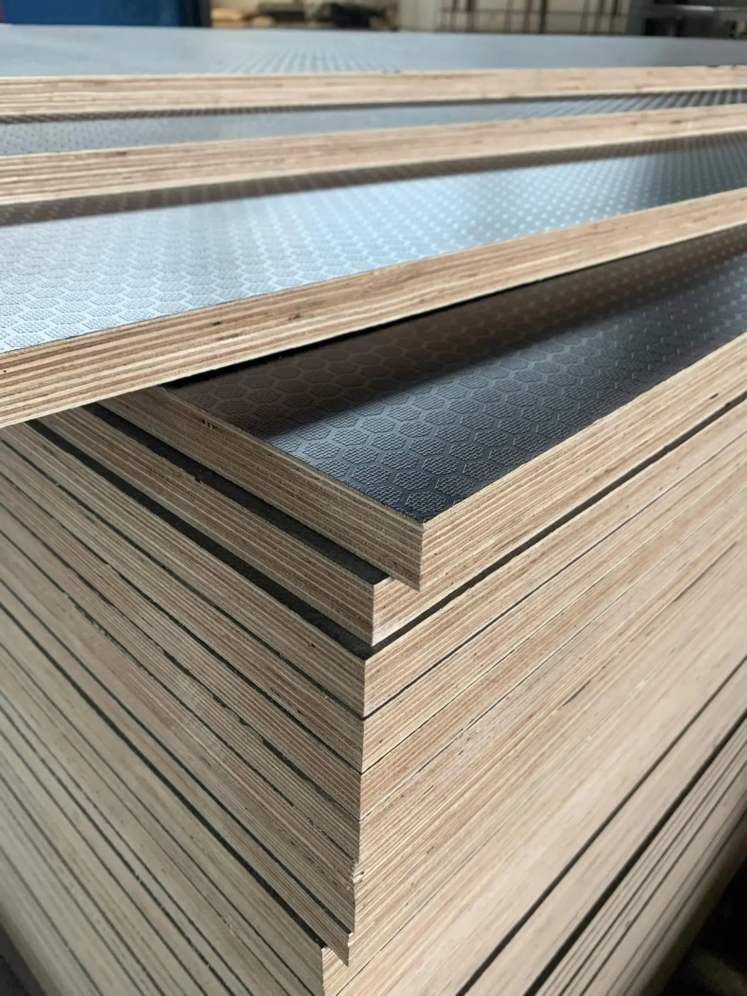 Kina Hexagon Film Faced Plywood Flooring detaljer