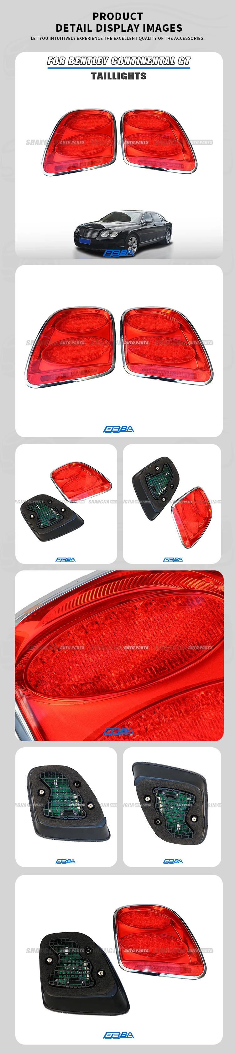 Best Quality Car Parts LED Taillight For Bentley Continental GT LED Tail lights Original Used details