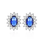 Silver Earrings 2021 Fashion Trend 3 Color Ladies 925 Sterling Silver Jewelry Stud Elegant Earrings