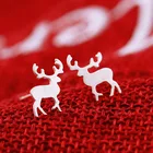 Earrings Earrings New Hot Fashion 925 Silver Deer Earrings For Women Girls Gift Fashion Statement Jewelry 2021