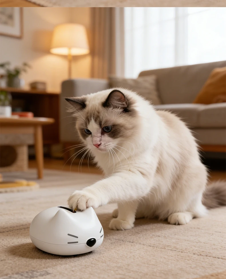 Cute Kitten Shape Cat Toy With Red Light Bird Sound Simulation Attract Cats Attention Relieve Boredom Interactive Pet Products details