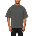 T-shirt Neck Oversize Tshirts New Men's Custom Printing T-shirt Soft Cotton Oversize Mock Neck Tee