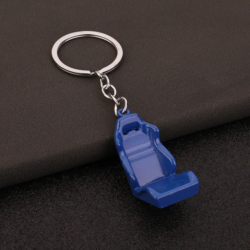 Creative Mini Car Driving Chair Metal Key Holder Personality Bag Pendant Souvenir Fashion Auto Seat Keychain Men's Jewelry Gifts