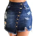 Jeans Denim D1632 2021 Summer New Arrival Jeans Skirt Women Denim High Waist Button Short Skirts For Woman