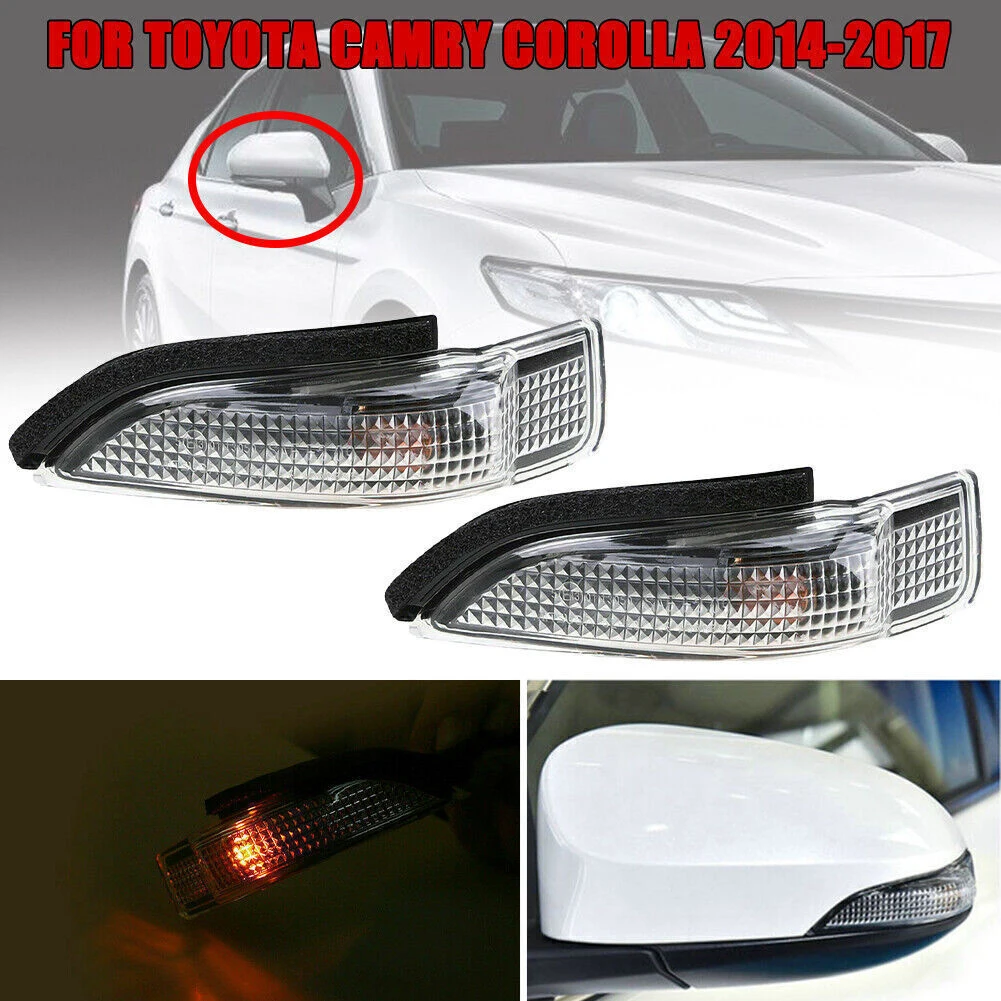 Producto Saivis, espejo lateral para puerta de automóvil con luz de señal de giro, kit de luces para Toyota Camry Corolla 2014 2017-35 de EE. UU.