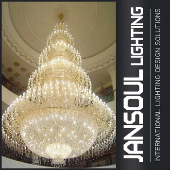 JANSOUL chandelier crystal lights luxury traditional giant hotel lobby hall crystal lighting modern chandelier