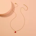 Heart Turquoise Necklace Woman Necklace Alloy Fashion Heart Red Turquoise Women Wholesale Stock Choker Necklace
