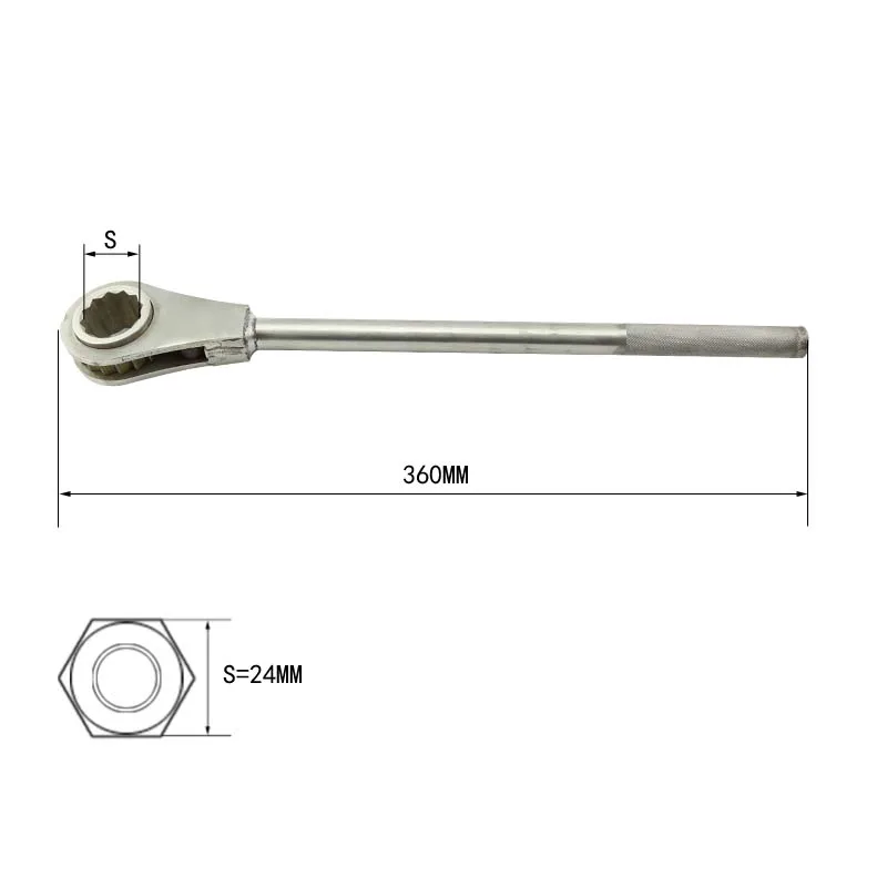 304 stainless steel rust resistance anti - magnetism corrosion resistance high - temperature resistance ratchet wrench manufacture