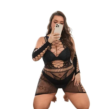 Hot Sale Sexy Fishnet Lingerie Plus Size For 80 200 Lbs Women Erotic