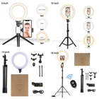 Sheginel 10" 3500K-8500K LED Circle Ring Light Dimmable Lamp Ring Fill Light Ring Light With Tripod Stand