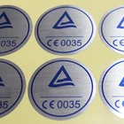 Silver Good Quality Waterproof Custom Printing Round Brushed Metallic Silver Foil Sticker
