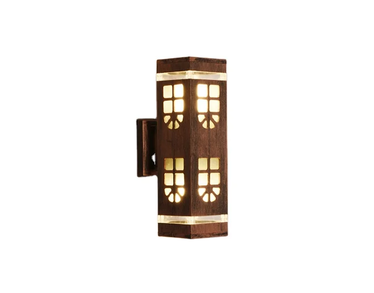 Up and down outdoor single head E27 waterproof square double head double wall lamp aluminum villa indoor light wall lamp