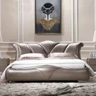 Foshan Bedroom Sets Genuine Leather Foshan Bedroom Sets Furniture Modern Luxury King Size Royal Bed Frame