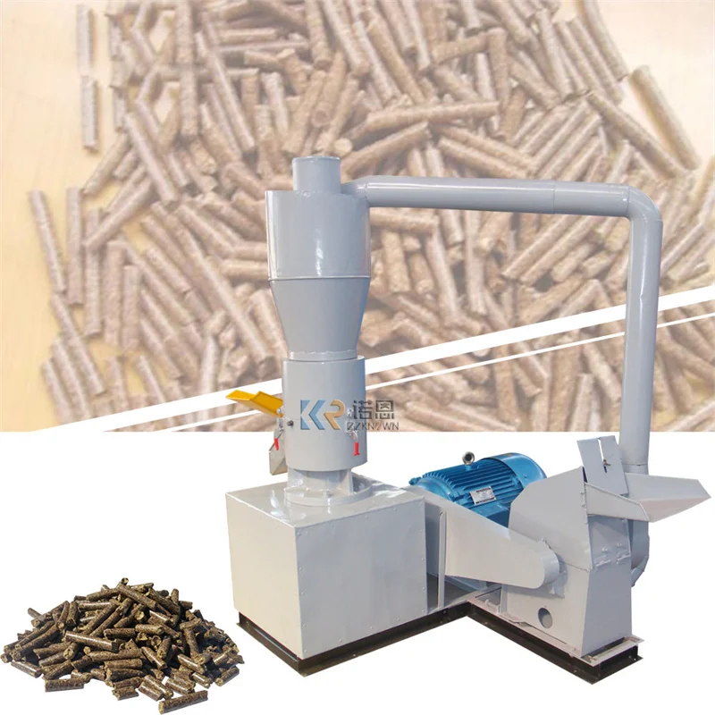 Electric Combination Straw Corn Stalk Hammer Mill Wood Pellet Maker