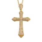 Hip Hop Jesus And Cross Pendant With Copper Micro-inlaid Zircon Necklace Hip Hop Fashion Jewelry Wholesale