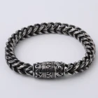 Vintage Chain Bracelet Men's Trendy Stainless Steel Tribal Vintage Round Franco Chain Bracelet