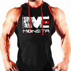 Vest Men Men New Men's Hooded Sleeveless Top Cotton Breathable Sports Vest For Muscular Men