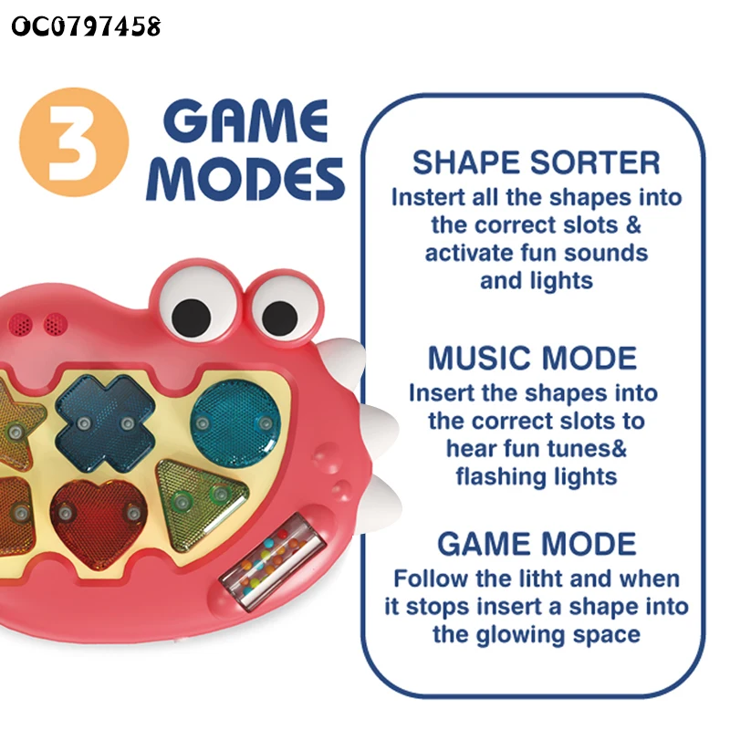 Montessori matching geometry block game interactive musical toy