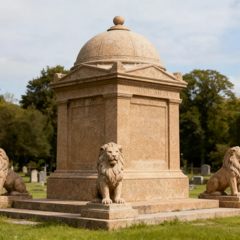 product customizable yellow sandstone tombstones and monuments modern european style outdoor garden memorial-2