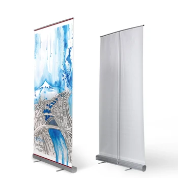 High quality aluminum trade show banner stand 80x200 advertising retractable roll up banner