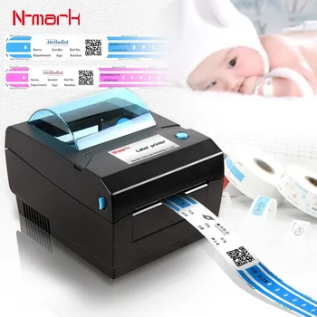 N-mark C898 203dpi thermal wristband printer barcode high speed printing machine same parameter with Zebra GK888 label printer