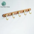 Hook Hooks Wooden Hook MAXERY Walnut And Aluminum Long Hook Wooden Hanger Towel Hook Wooden Coat Hooks