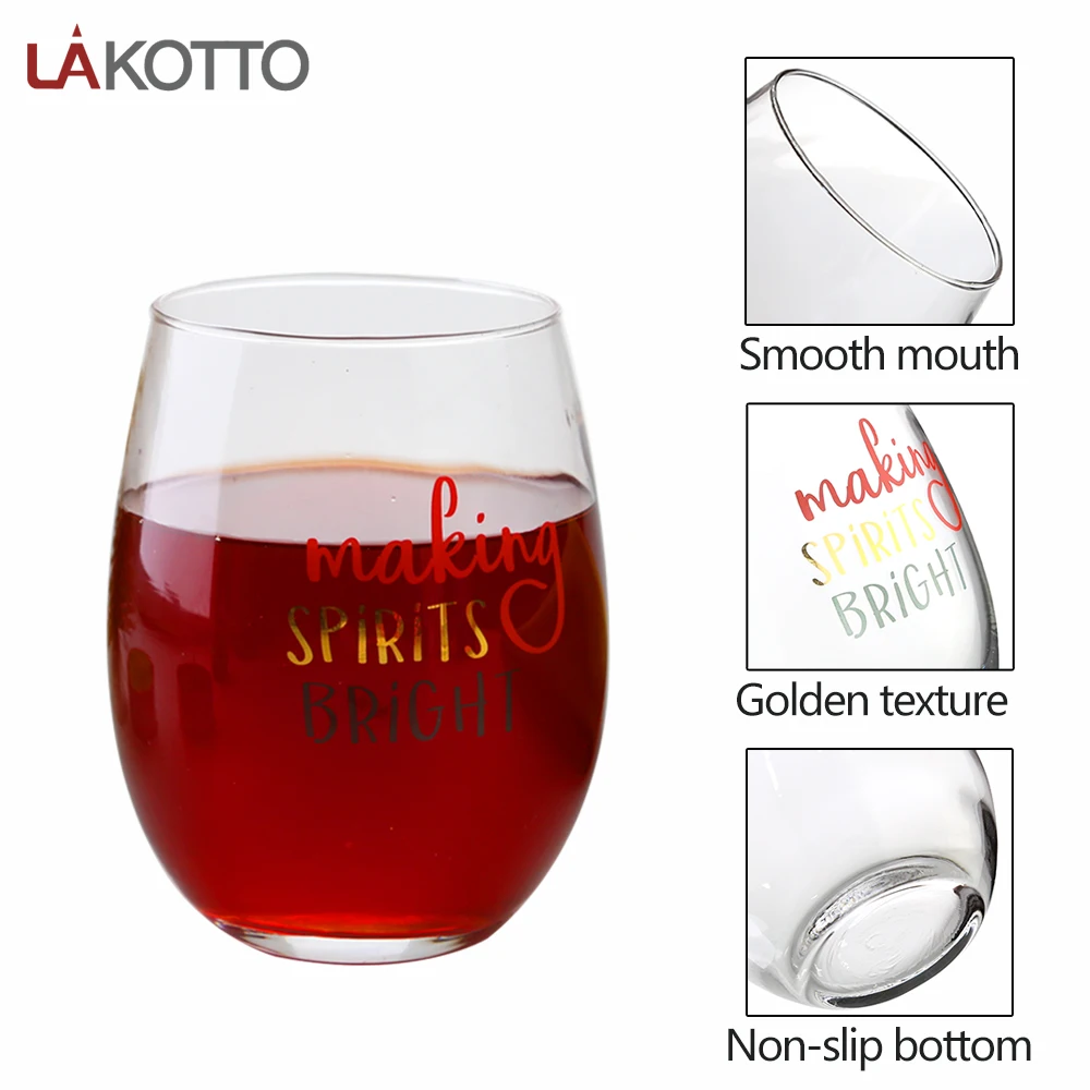 Wholesale Custom Lead-free Crystal 12oz 20oz Tumbler Wine Glasses Stemless Wine Glass